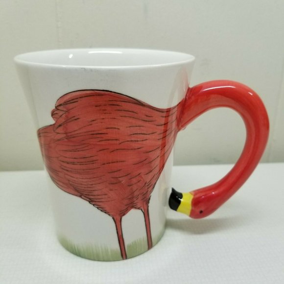 Pier 1 Flamingo Mug Cup 16 oz Oversized 3D Figural - Picture 6 of 6